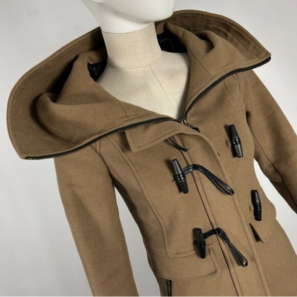 Mackage Zandra Wool & Cashmere Hooded Duffel Coat Camel   XXS   EUC - Picture 5 of 14